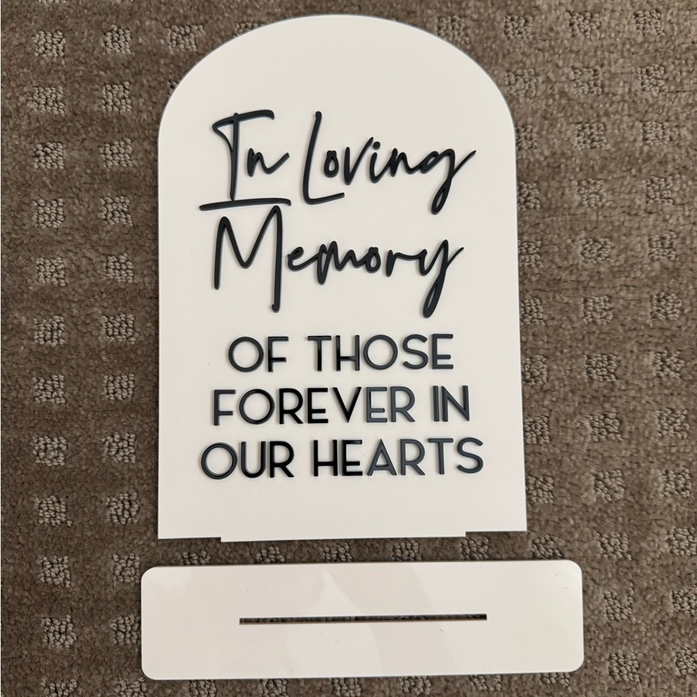 acrylic arch memory sign